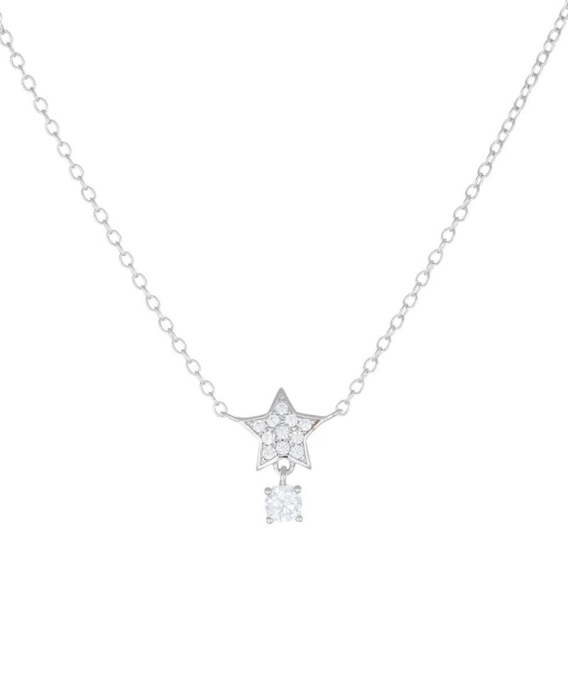Collana Amen in argento stella con punto luce