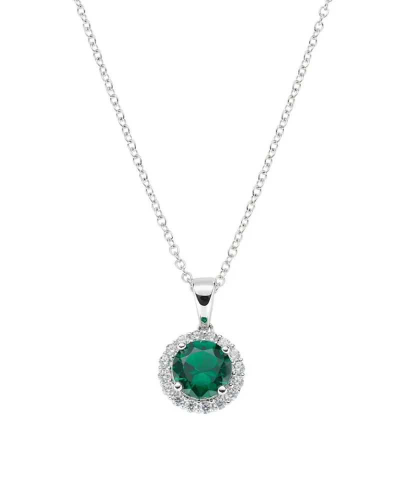 Collana Amen Diamond con Zircone tondo Verde