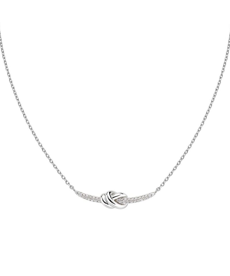 Collana Amen Nodo d'Amore in Ottone con Zirconi