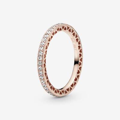 Anello Pandora a fedina cuori e pietre