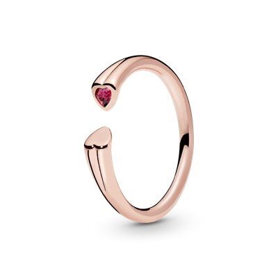 Anello Pandora rosè due cuori