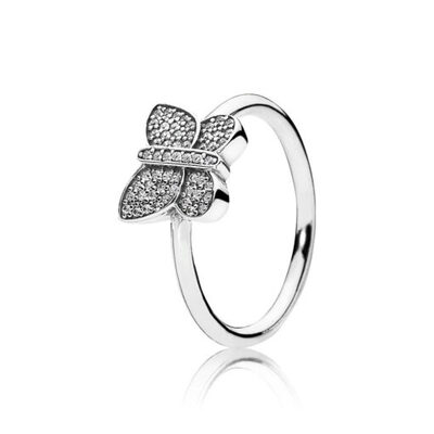 Anello Pandora con farfalla
