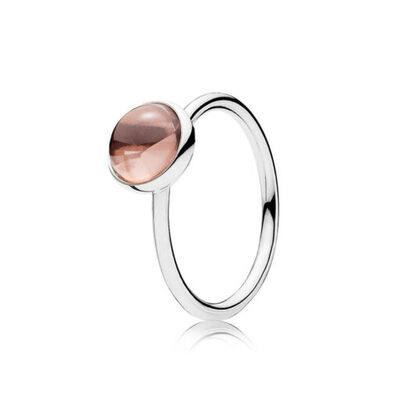 Anello Pandora goccia poetica rosa antico