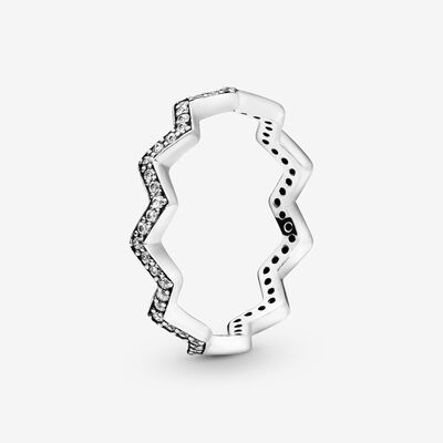 Anello Pandora zigzag scintillante