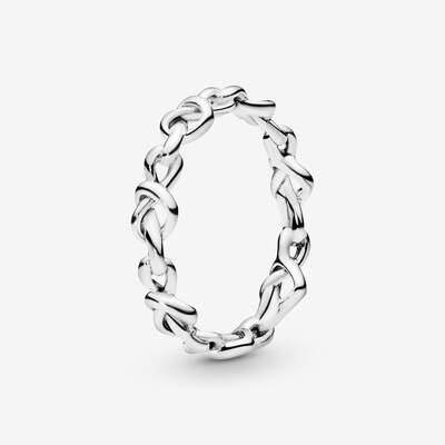 Anello Pandora cuori intrecciati