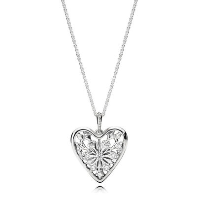 Collana Pandora cuore d'inverno grande