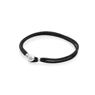 Bracciale Pandora in tessuto nero