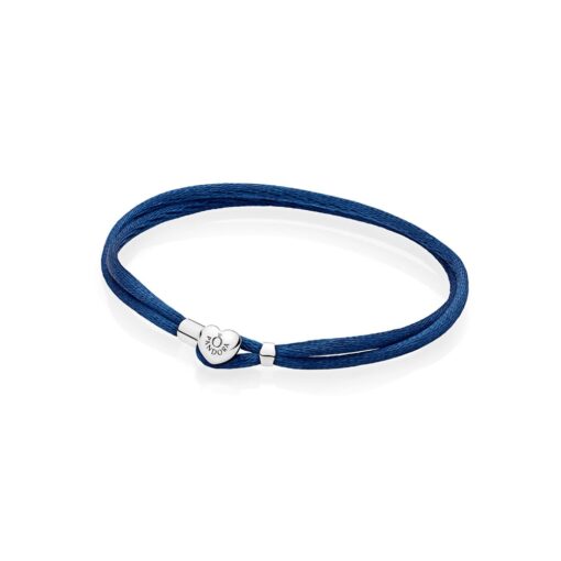 Bracciale Pandora in tessuto blu