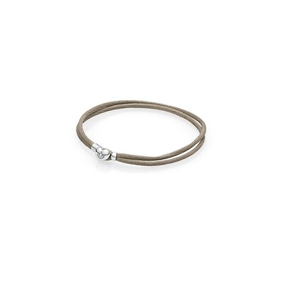 Bracciale Pandora in tessuto grigio verde
