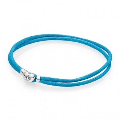 Bracciale Pandora in tessuto turchese