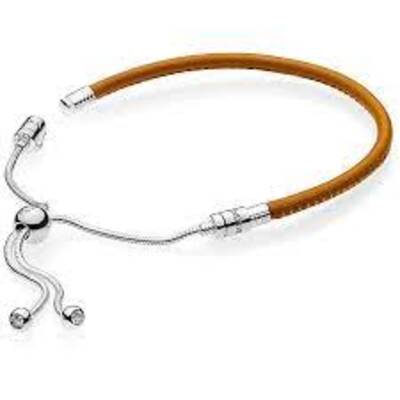 Bracciale Pandora in pelle marrone