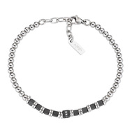 Bracciale Amen in Acciaio e Zirconi Bianchi