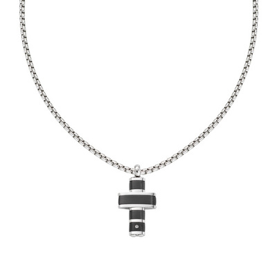Collana Amen  Croce in Acciaio e Zircone