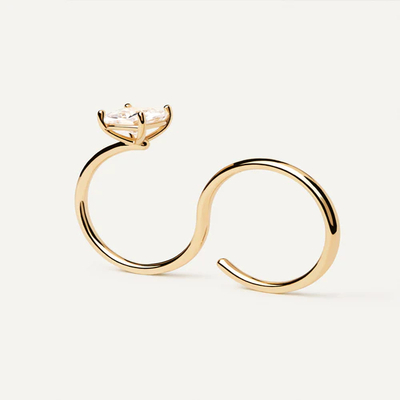 Anello PDPAOLA doppio dito Sofia
Misura:14