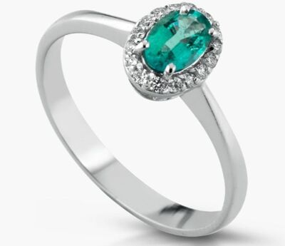 Anello Lucciole con Smeraldo