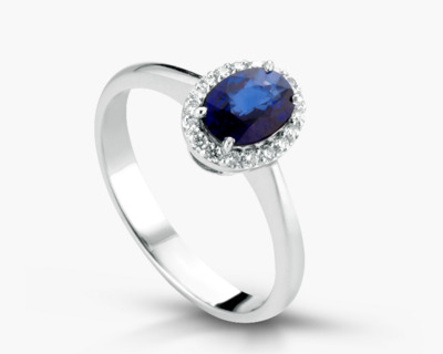 Anello Lucciole con Zaffiro