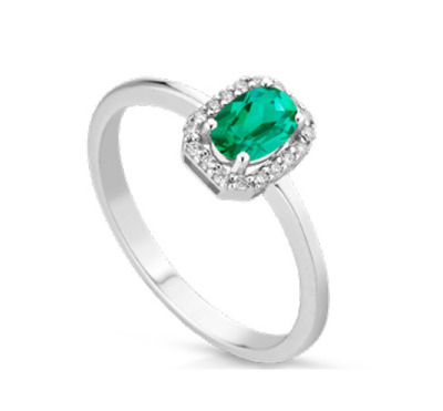 Anello Lucciole con smeraldo