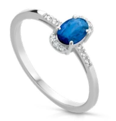 Anello Lucciole con zaffiro e diamanti