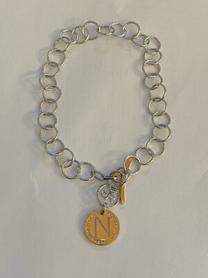 Bracciale Rebecca con lettera pendente color oro
