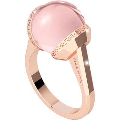 Anello Rebecca in bronzo  con pietra colorata