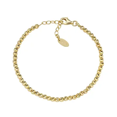 Bracciale Amen  Dorato Riflessi di Luce con Sfere Diamantate
