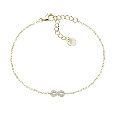 Bracciale Amen Mini Infinito Pavé Dorato