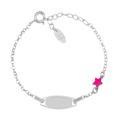 Bracciale Amen  Junior Personalizzabile con Stella Fucsia