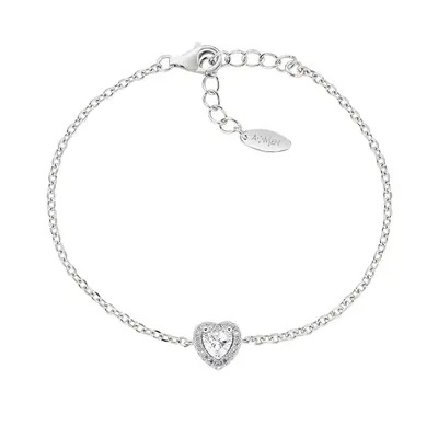 Bracciale Amen  Dolce Cuore Bianco in Argento
