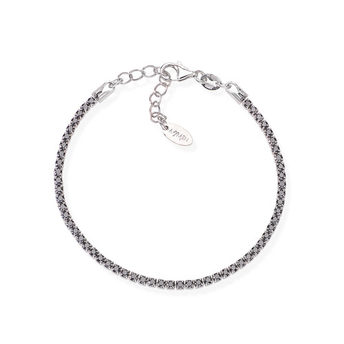 Bracciale Amen Tennis Rodio Zirconi Neri