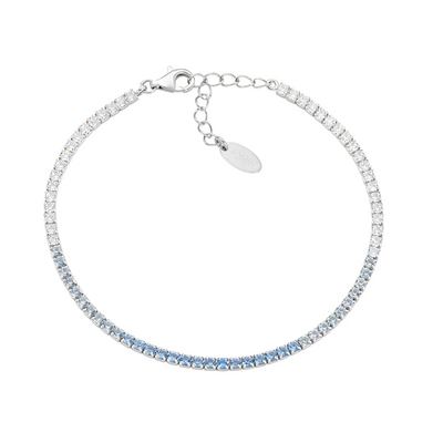 Bracciale Amen Tennis Degradé Azzurro con Zirconi