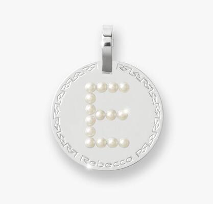 Charm Rebecca lettera pendente con perle