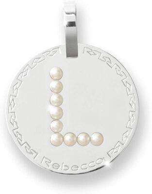Charm Rebecca lettera pendente con perle