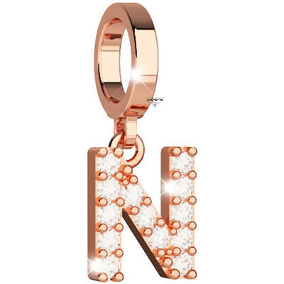 Charm Rebecca My World con lettera rosè
