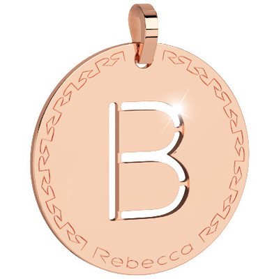 Charm Rebecca lettera pendente rosè