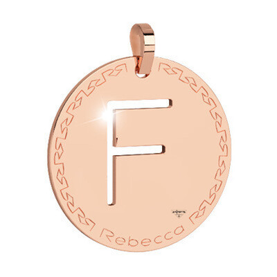 Charm Rebecca lettera pendente rosè