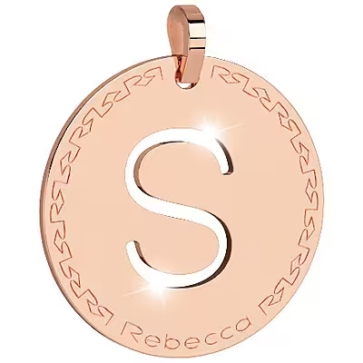 Charm Rebecca lettera pendente rosè