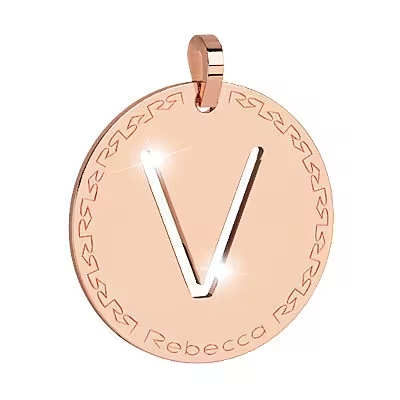 Charm Rebecca lettera pendente rosè