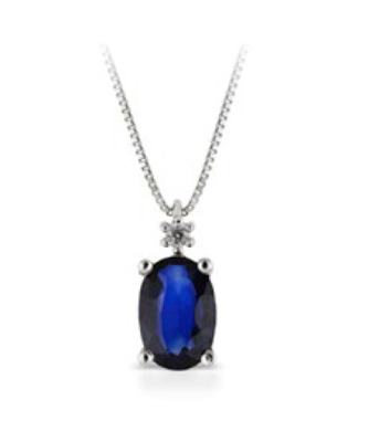 Collana Lucciole con zaffiro e diamante