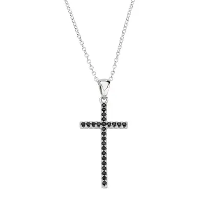 Collana Amen Croce Doppio Colore Nero e Bianco