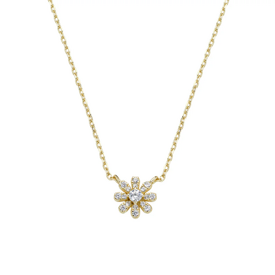 Collana Amen Mini Margherita Pavé Dorata