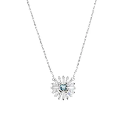 Collana Amen Margherite con Centrale Blu London in Argento