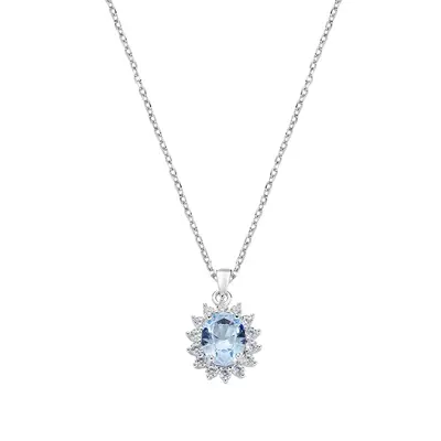 Collana Amen Royal Lady Zircone Acquamarina