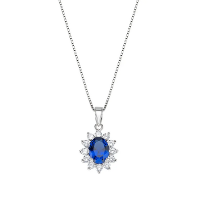 Collana Amen Royal Lady Zircone Blu