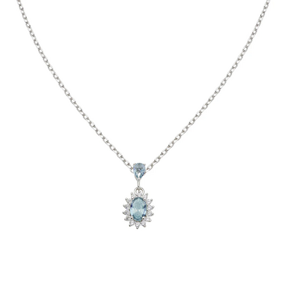 Collana Amen Mini Royal Lady con Zircone Blu London