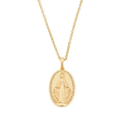 Collana Amen Medaglia Miracolosa Dorata