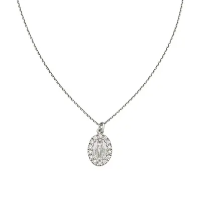 Collana Amen Mini Madonna Miracolosa con Zirconi
