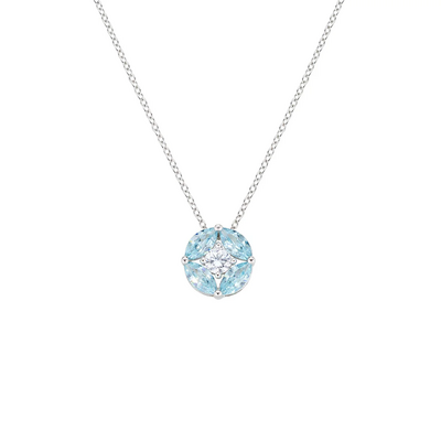 Collana Amen Aura Acquamarina in Argento