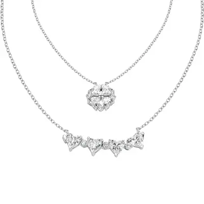 Collana Amen Quadricuore Magnetico Bianco