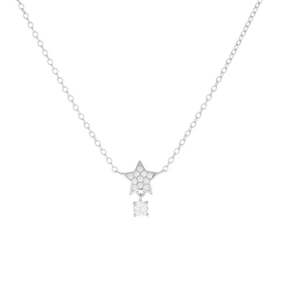 Collana Amen in argento stella con punto luce