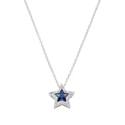 Collana Amen Stella Zirconi Bianchi e Blu